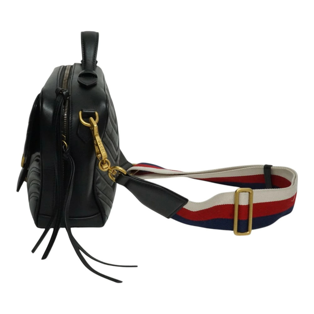 Gucci Top Marmont GG Bag Handle Black